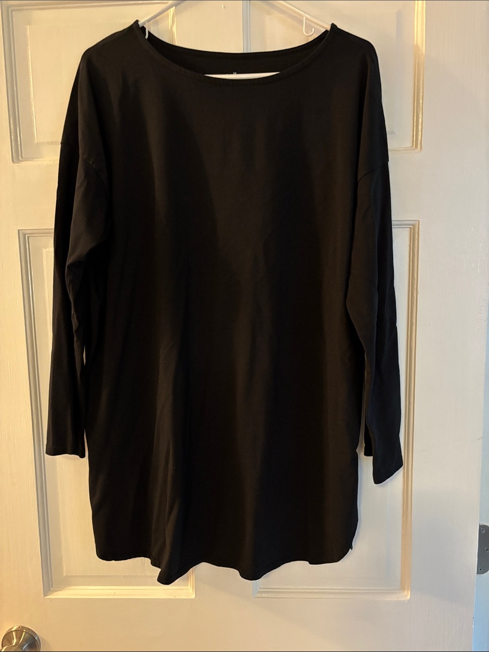 J. Jill Black Long Sleeve Scoop Neck Tee